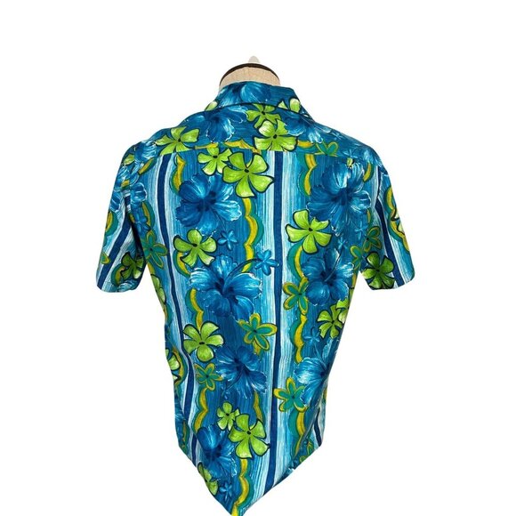 Vintage Hawaiian Togs Mens Floral Short Sleeve Shirt 100% Cotton 1970's Small - Picture 3 of 6